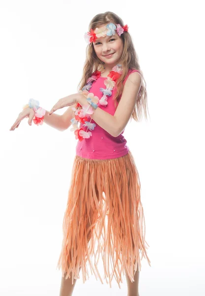 Child in Hawaiian dress — Stock Photo, Image