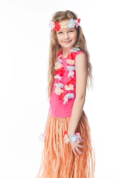 Kind im hawaiianischen Kleid — Stockfoto