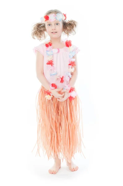 Dítě v havajské šaty — Stock fotografie