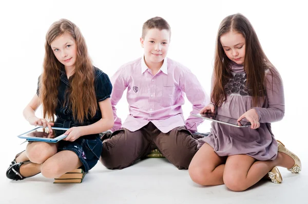 Children with tablet computers — Stock Photo, Image