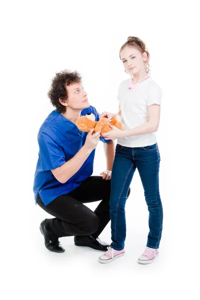 Enfant chez le médecin — Photo