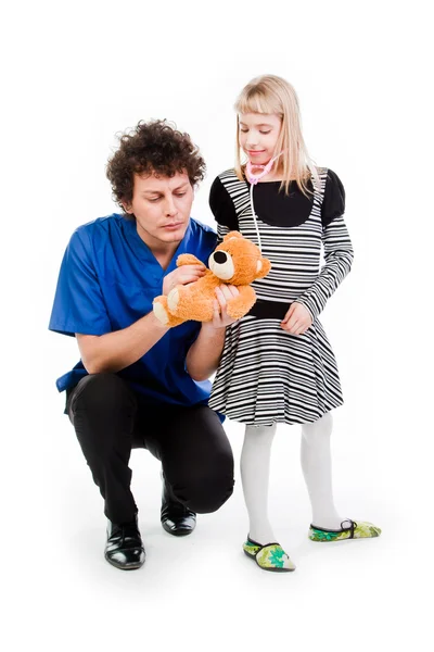 Kind naar de dokter — Stockfoto