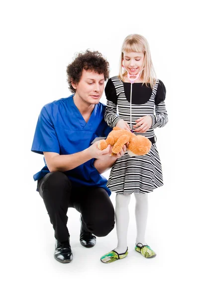 Kind naar de dokter — Stockfoto