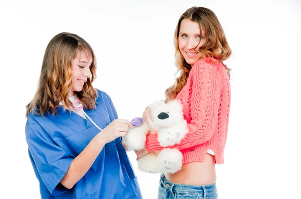 Kind naar de dokter — Stockfoto