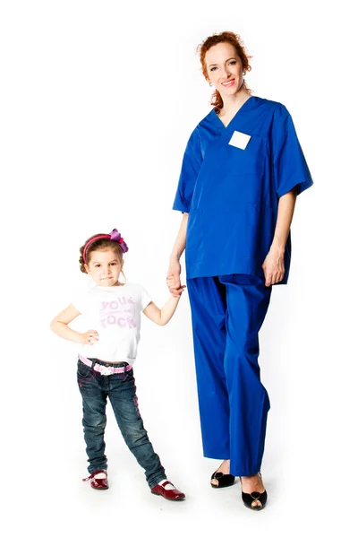 Criança ao doutor — Fotografia de Stock