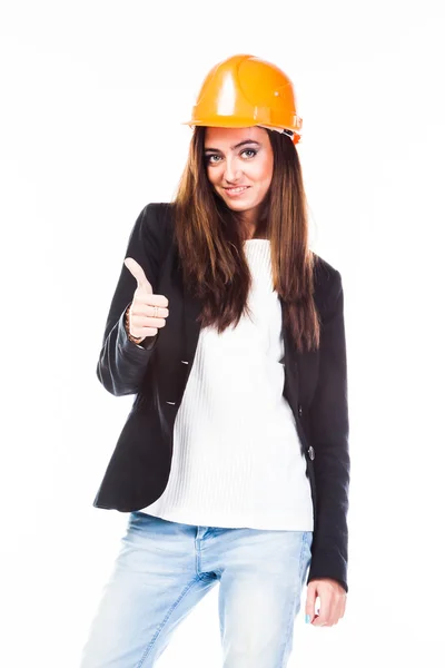 Woman builder — Stock Photo, Image