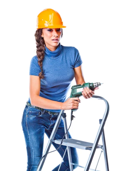 Woman builder — Stock Photo, Image