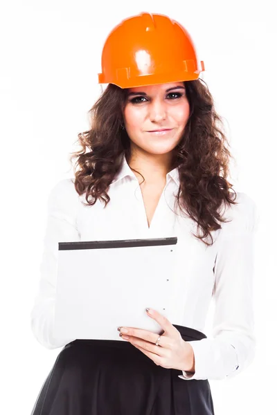 Vrouw builder — Stockfoto
