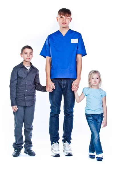 Dr. and children — Stock Photo, Image