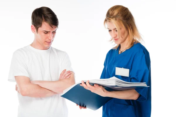 Medico e paziente — Foto Stock