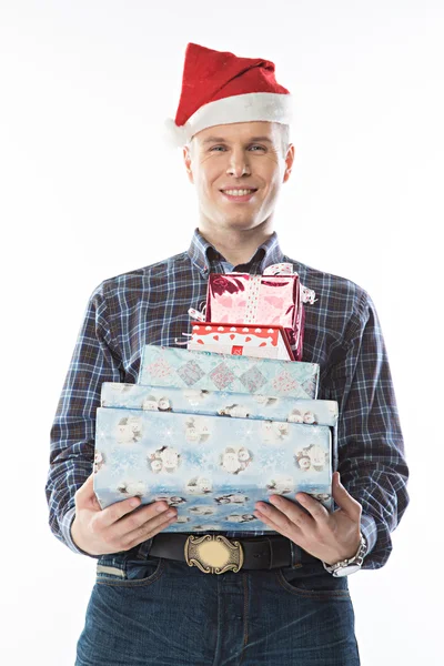 Man with a gift — Stock Photo, Image