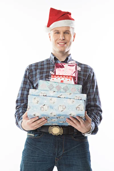 Man with a gift — Stock Photo, Image