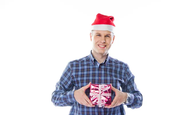 Muž s dárkem — Stockfoto