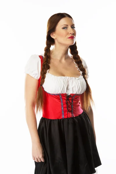 Woman in traditional Bavarian dress — Stock Photo, Image