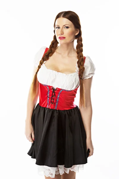 Mujer en vestido bavariano tradicional —  Fotos de Stock