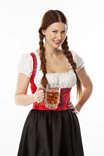 Vrouw in traditionele bavarische jurk — Stockfoto