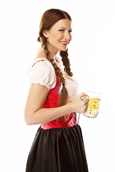 Жінка в традиційній баварській сукні — стокове фото