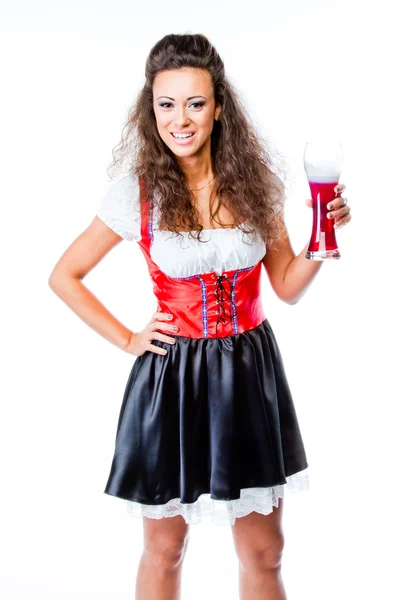 Жінка в традиційній баварській сукні — стокове фото