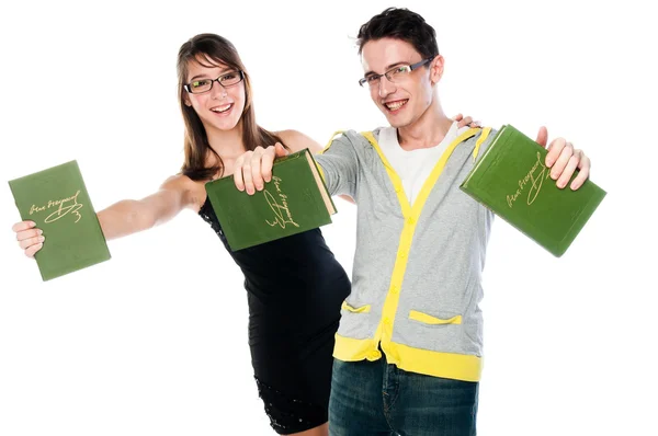 Pareja de estudiantes — Foto de Stock