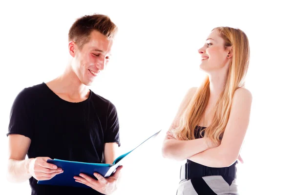 Couple of students — Stock Photo, Image