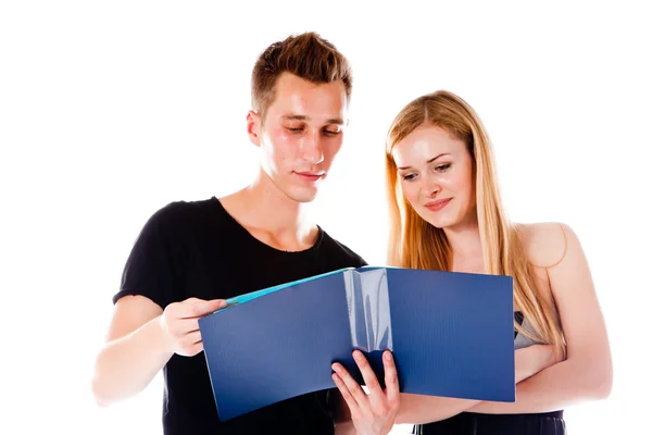 Couple of students — Stock Photo, Image