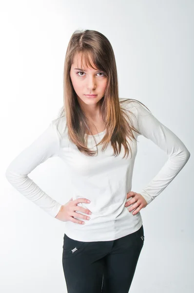 Retrato de mulher jovem — Fotografia de Stock