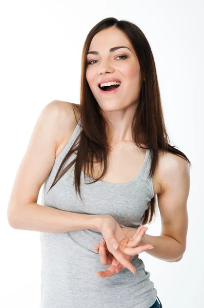 Portrait of young woman — Stock Photo, Image