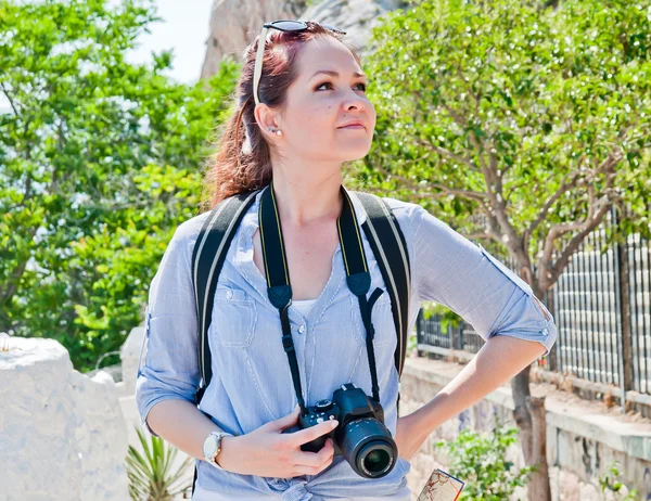 Kadın turist — Stok fotoğraf