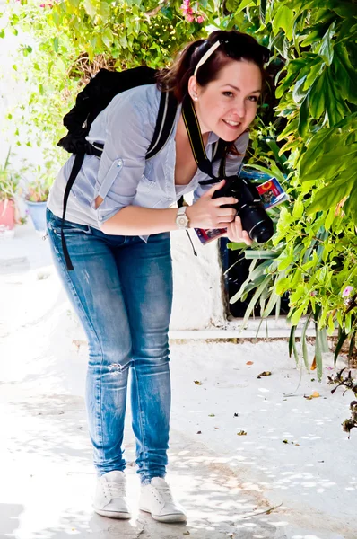 Kadın turist — Stok fotoğraf