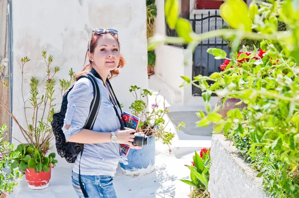 Kadın turist — Stok fotoğraf