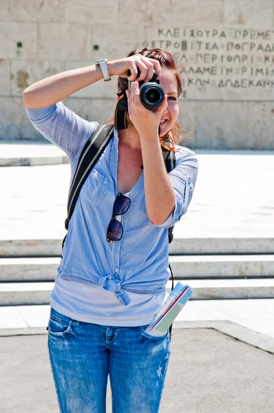 Γυναίκα τουρίστας — Φωτογραφία Αρχείου