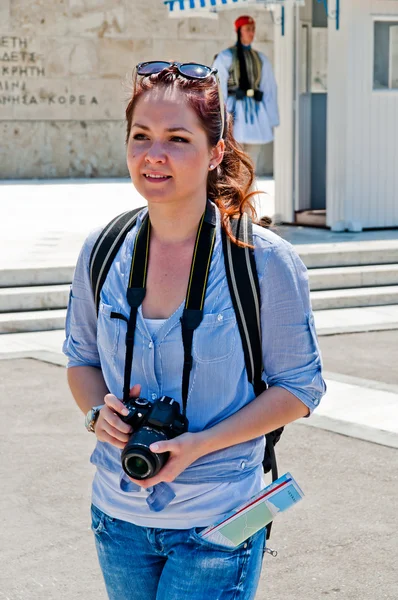 Mulher turista — Fotografia de Stock