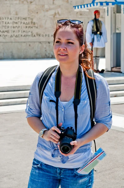 Mulher turista — Fotografia de Stock