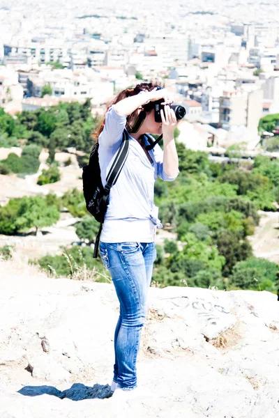 Kadın turist — Stok fotoğraf