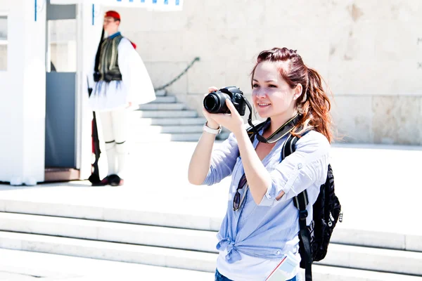 Kadın turist — Stok fotoğraf