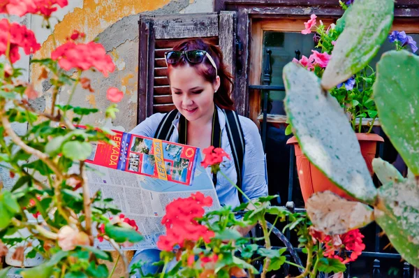 Turista mujer — Foto de Stock