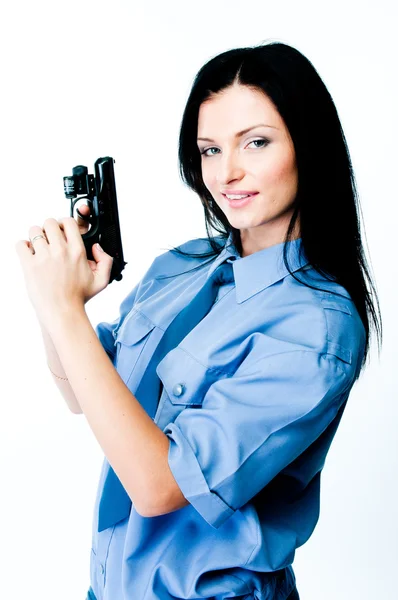 Mujer en uniforme de policía —  Fotos de Stock