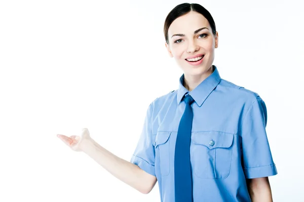 Woman in police uniform — Stock Photo, Image