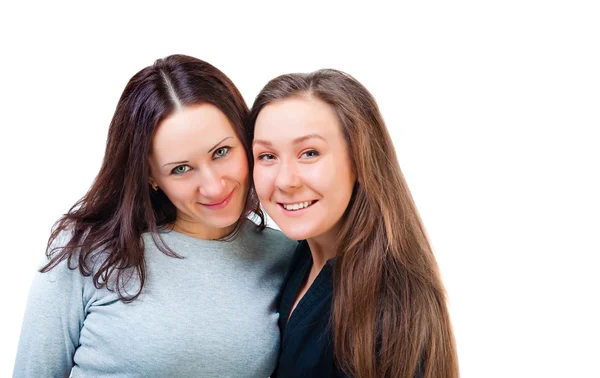 Young attractive girls isolated — Stock Photo, Image