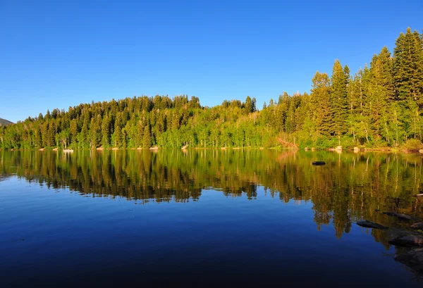 Klidné jezero payton v Utahu. Stock Obrázky