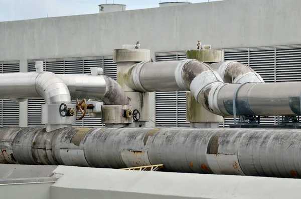 Airconditioning Pipes on the rooftop — Stock Photo, Image