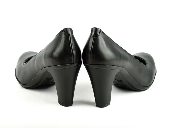 High Heel Black Leather Shoe — Stock Photo, Image