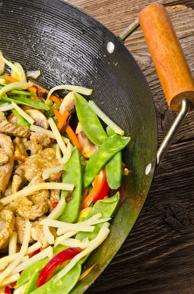 Wok frying pan — Stock Photo, Image