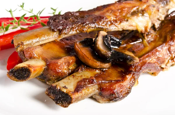 Roasted ribs burnt — Stock Photo, Image