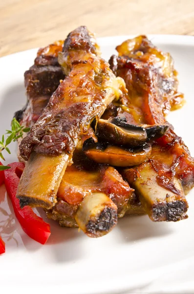 Roasted ribs burnt — Stock Photo, Image