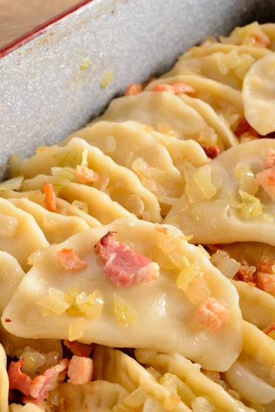 Pierogi.Polish tál — Stock Fotó