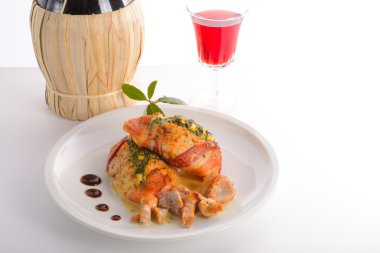 jambon ve ıspanak ile tavuk göğsü tam