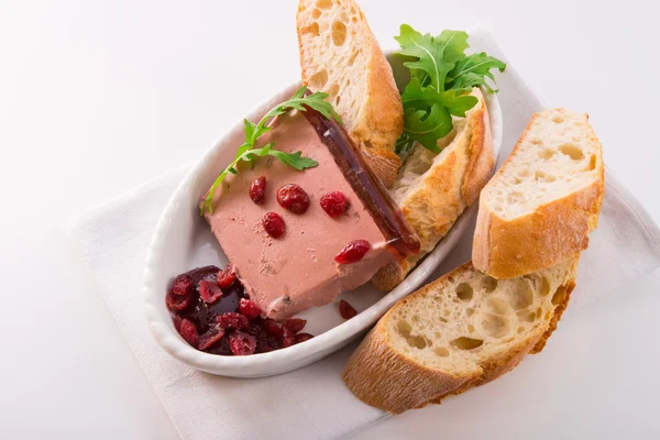 Wild pie with aspic and cranberry — Stock Photo, Image