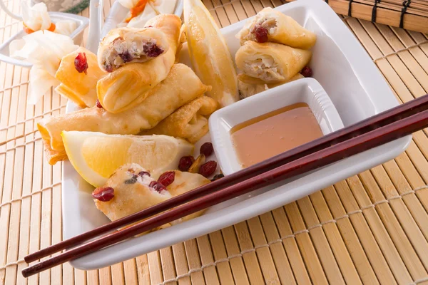 Sweet spring rolls — Stock Photo, Image