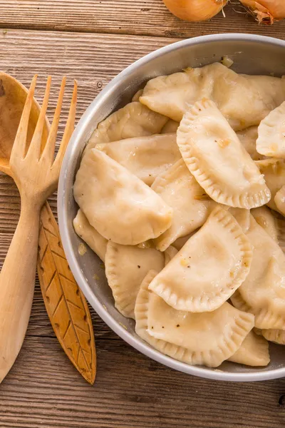 Pierogi.Polish maträtt — Stockfoto